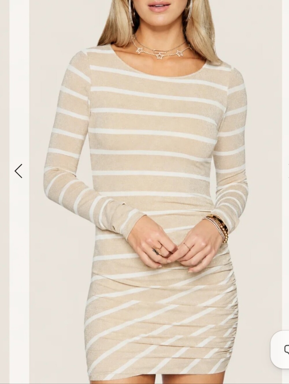 Ramy Brook Fay Dress Size Small Metallic Ruched Mini Lined